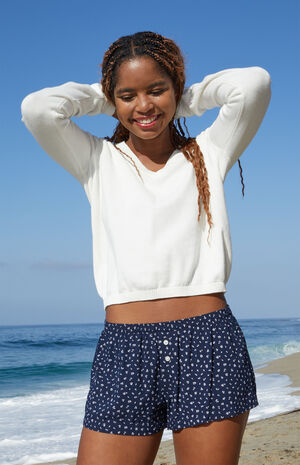 Blue Floral Keira Boxer Shorts image number 2