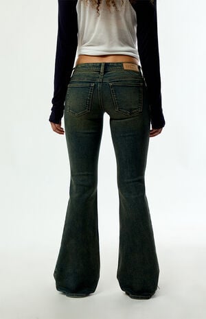 Alana Ultimate Low Rise Flare Jeans Stretch Dark Blue image number 4