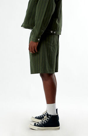 Striped Baggy Denim Shorts image number 3