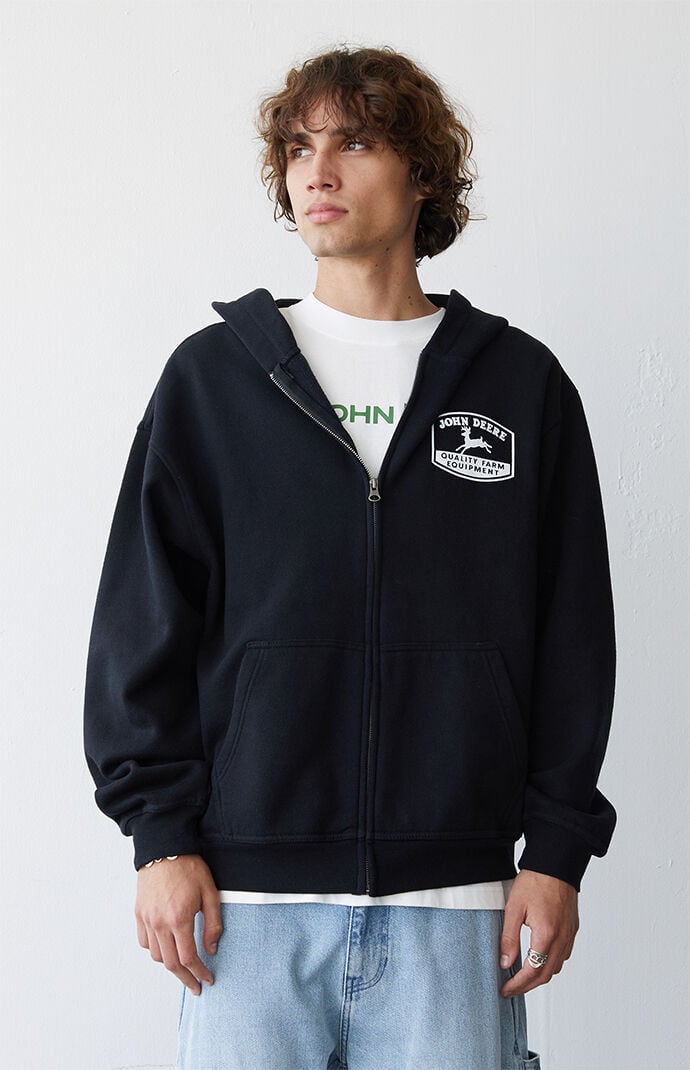 John deere zip up hoodie cheap