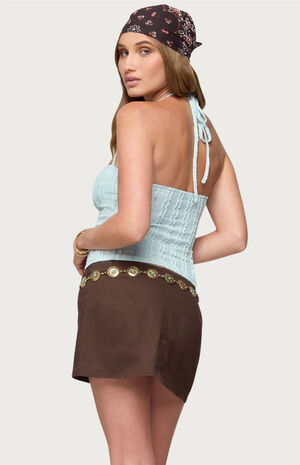 Galya Textured Halter Top image number 3