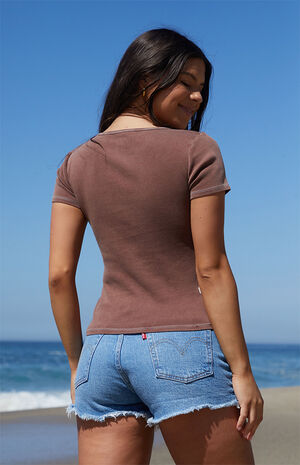 Short Sleeve Henley T-Shirt image number 4