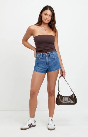 Ivy High Waisted Festival Jean Shorts Indigo image number 1