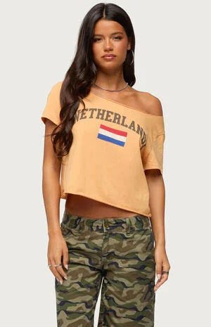 Netherlands Off-The-Shoulder T-Shirt image number 1