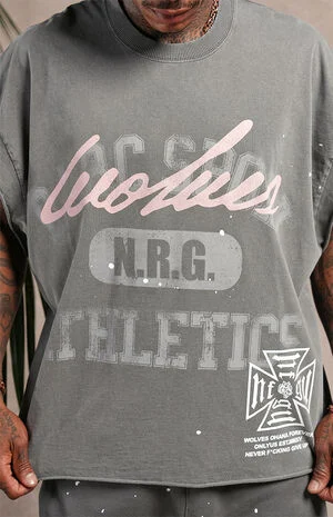 N.R.G. Grunge Cutoff Oversized T-Shirt image number 5
