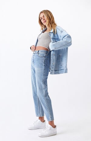 PacSun Light High Waisted Straight Leg Jeans