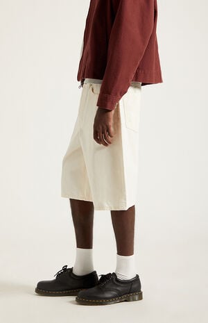 Austin Extreme Baggy Denim Shorts Patch Cream image number 4