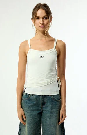 White Double Layered Tank Top image number 2