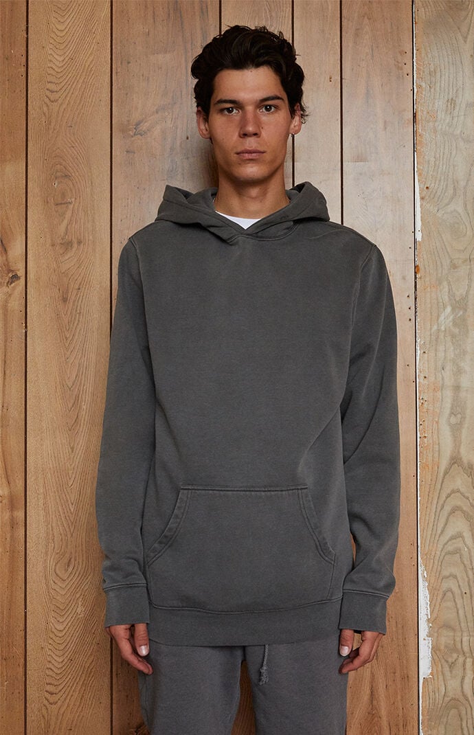 Vintage wash black hoodie cheap