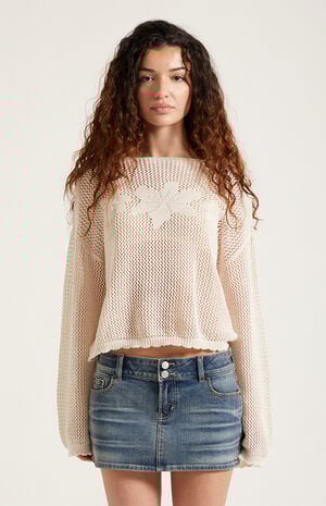 Piper Stretch Whisker Medium Blue Denim Micro Mini Skirt image number 2