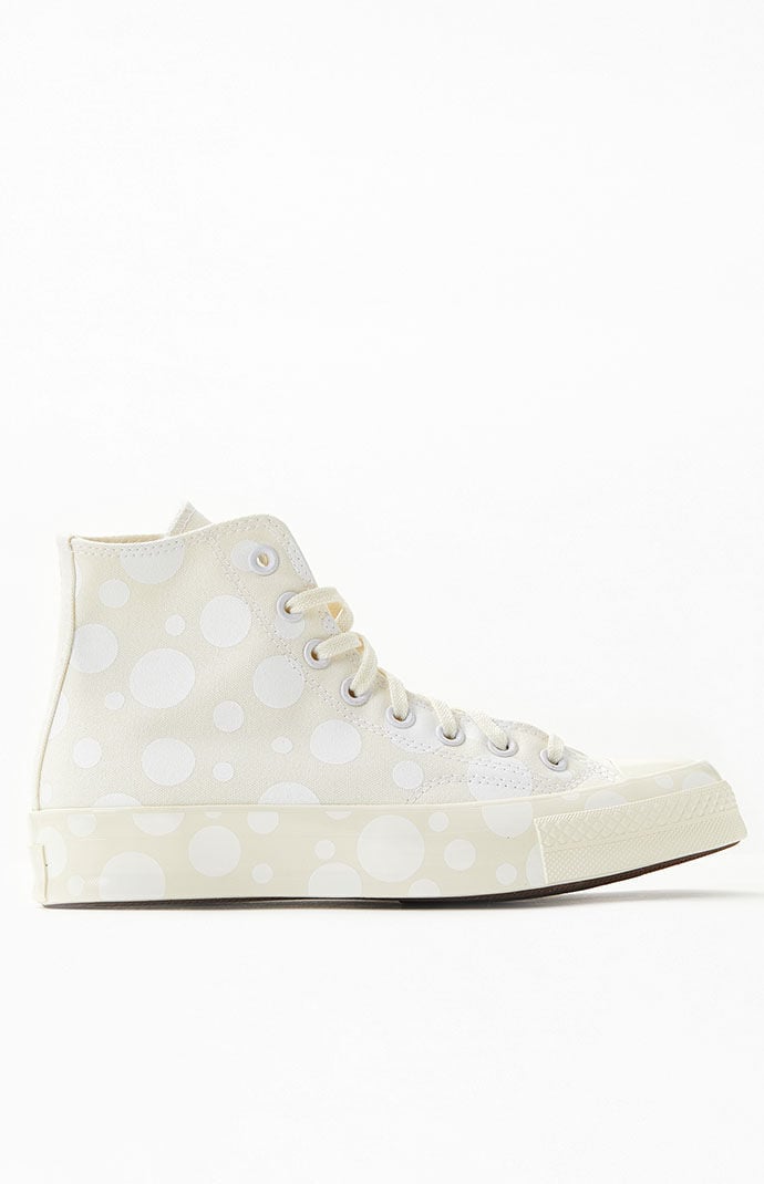 Converse White Polka Dot Chuck Taylor 70 High Top Sneakers PacSun