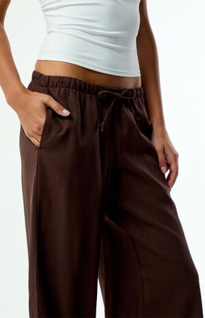 Alisa Linen Pull-On Baggy Pants image number 5