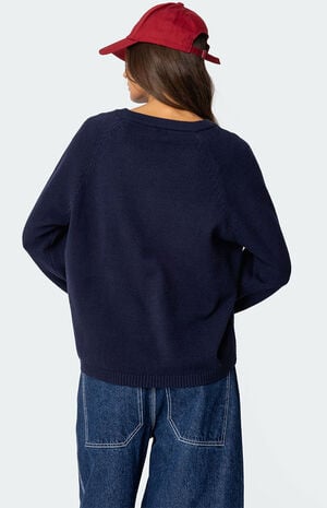 Martha Oversized V Neck Sweater image number 5
