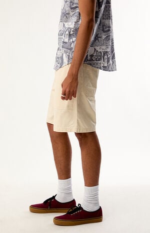 White Surplus Vintage Wash Shorts image number 3