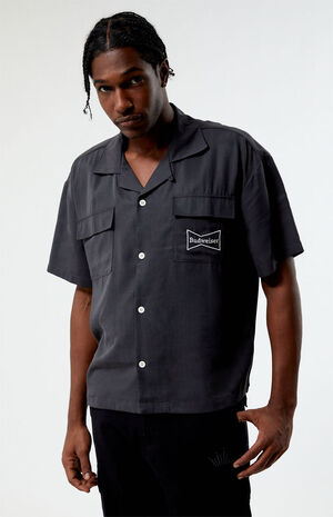 By PacSun Banner Cropped Camp Shirt image number 3