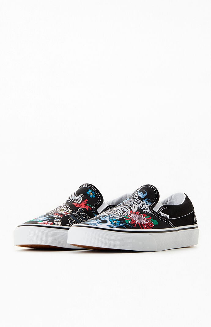 Vans Classic Slip On Tiger Floral Shoes PacSun