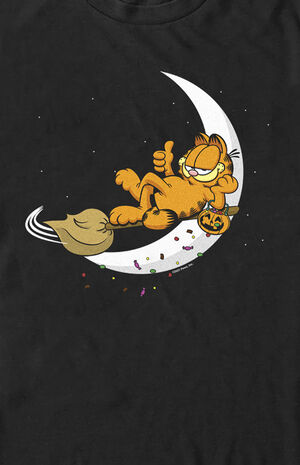 Garfield Moon Broom T-Shirt Garfield Moon Broom T-Shirt image number null
