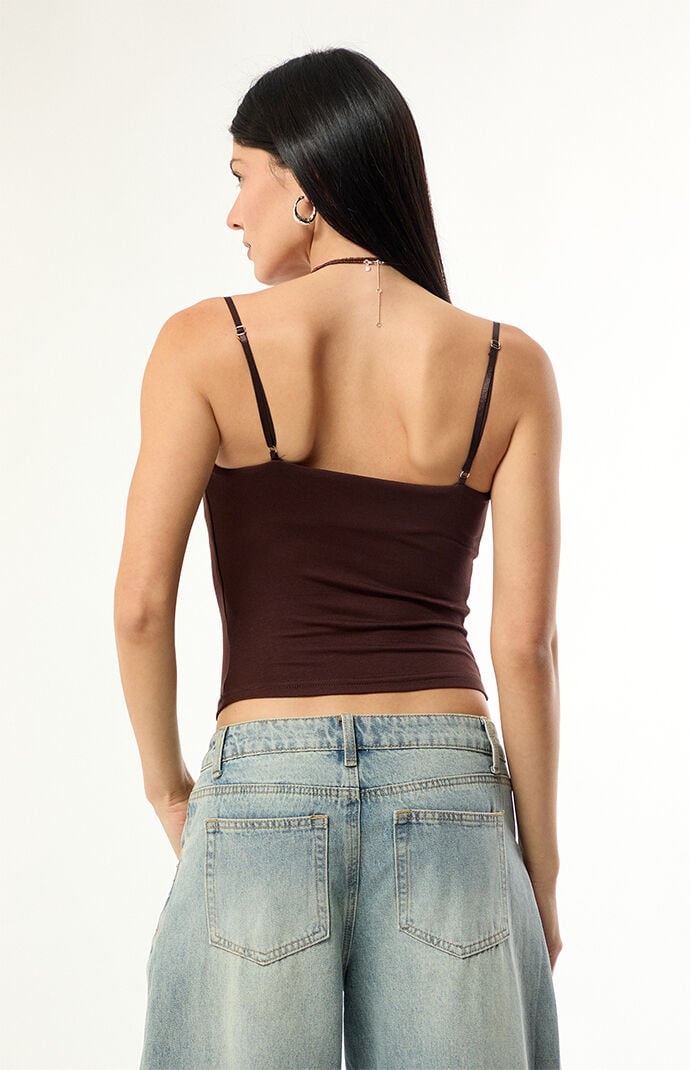 Edikted Layered Bra Cowl Neck Top