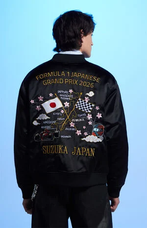 x Pacsun Suzuka Sakura Satin Jacket image number 3
