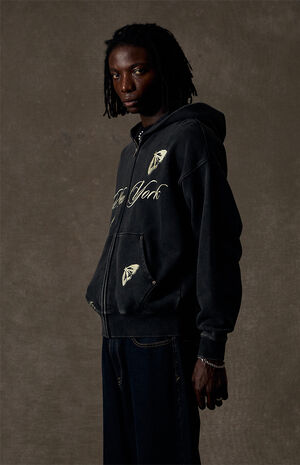 x Pacsun Butterfly Zip Up Hoodie image number 5