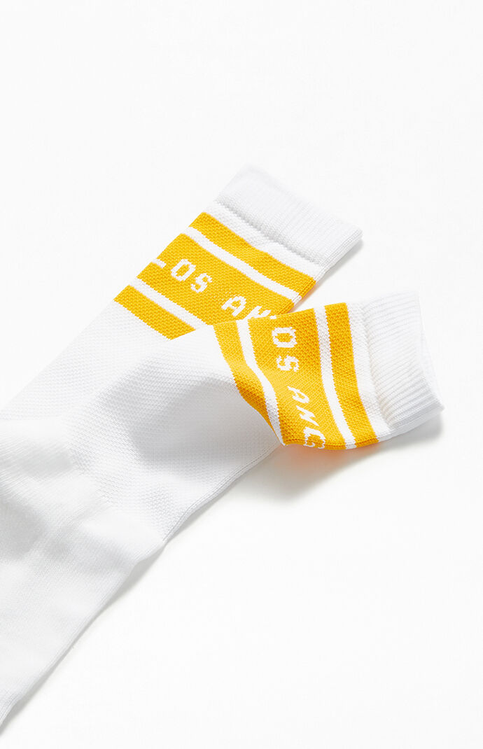 LA Gym Striped Crew Socks