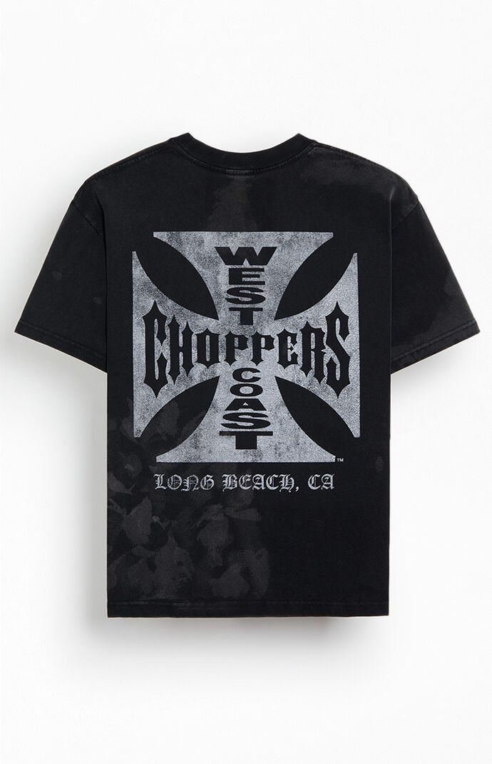 West Coast Choppers Bleach Cross Logo T-Shirt