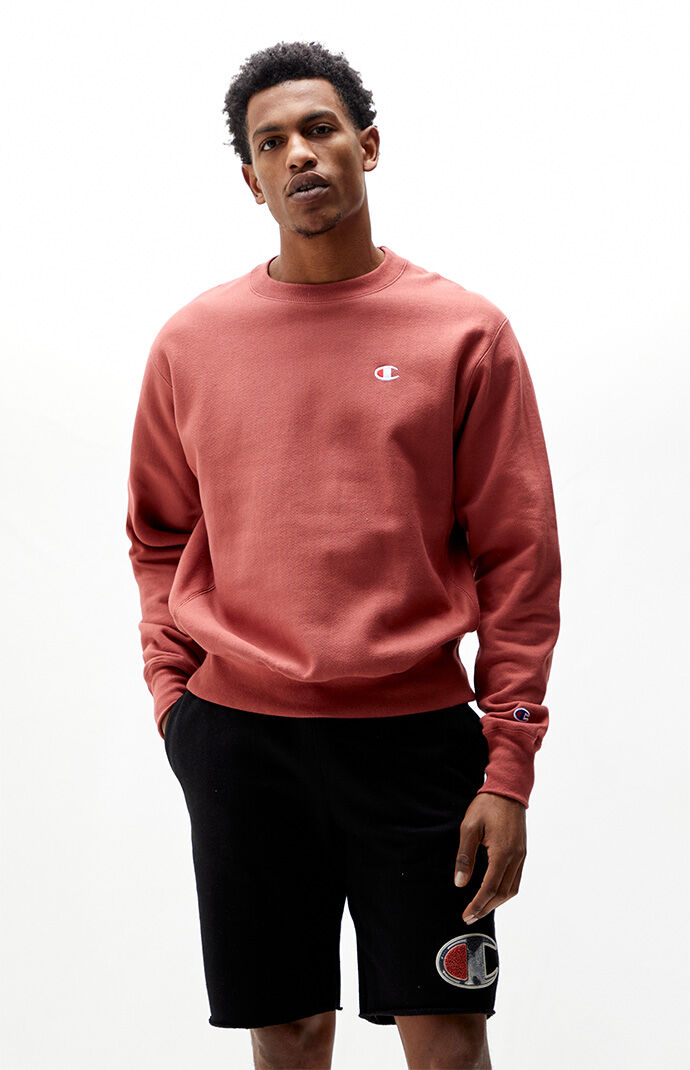 Champion reverse weave crew red discount