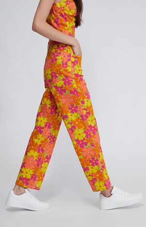Floral High Waisted Jeans image number 2