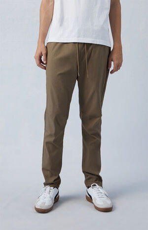 Stretch Performance Brown Slim Trousers image number 2