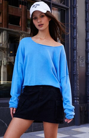 Light Blue Cameron Cropped Sweater