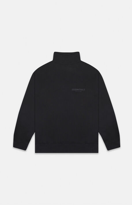 Essentials Black Mock Neck Sweatshirt