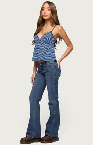 Orietta Striped Babydoll Top image number 4