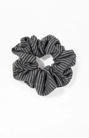 Gray Striped Scrunchie image number 1