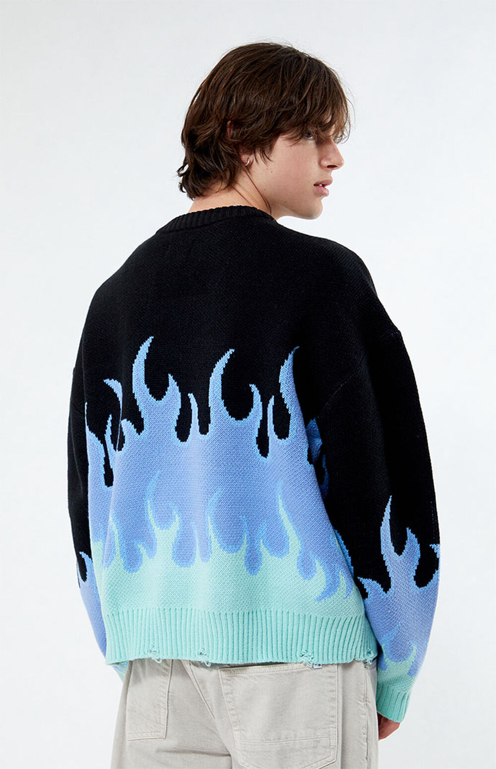 PacSun Flame Cropped Sweater PacSun