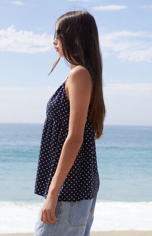 Blue Polka Dot Edith Tank Top image number 2