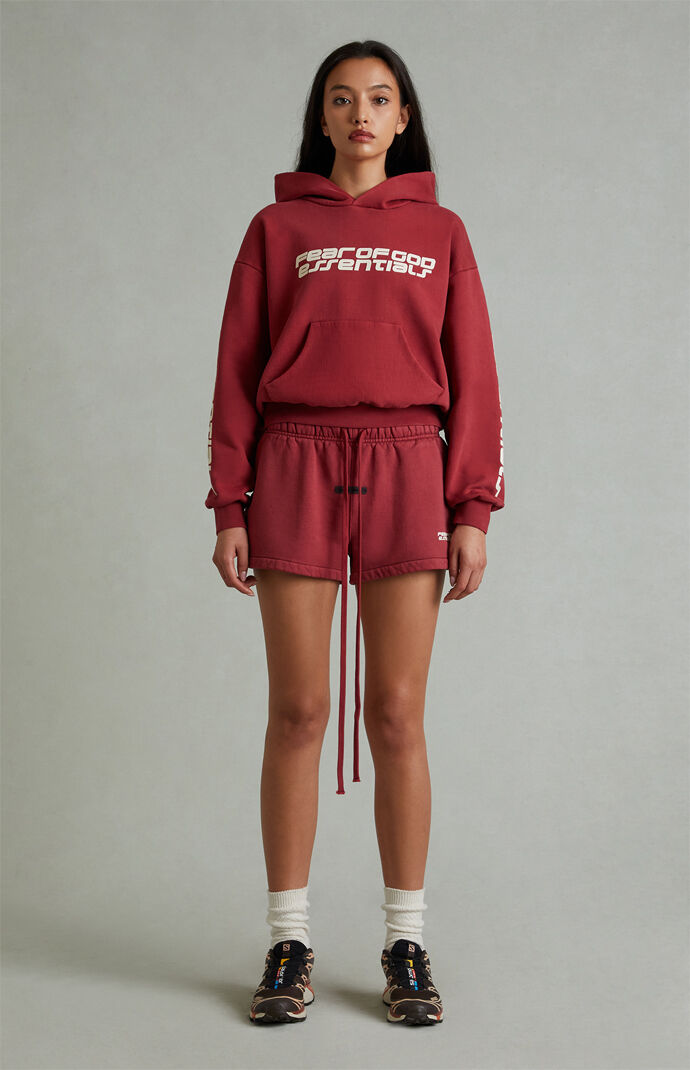 Fear of God ESSENTIALS Women's Crimson Running Sweat Shorts