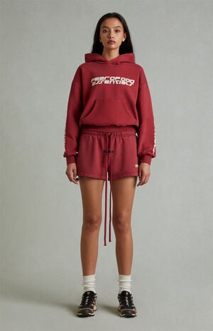 Women's Crimson Running Sweat Shorts image number 2