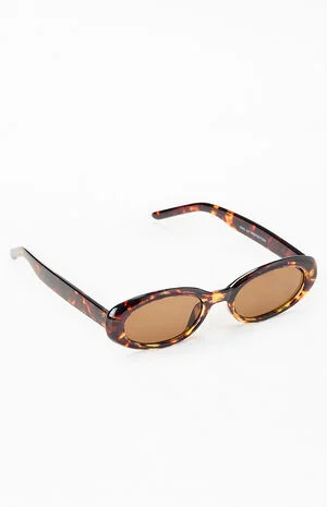 Zoe Tortoise Oval Sunglasses image number 1