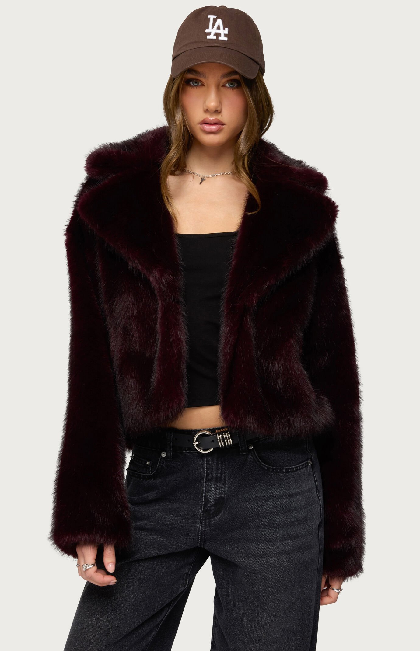 Edikted Kamilah Oversized Faux Fur Coat