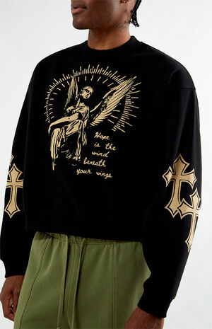 Hope Cropped Crew Neck Sweatshirt image number 2