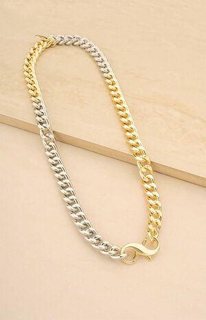Mixed Metal Chain Link Necklace image number 2