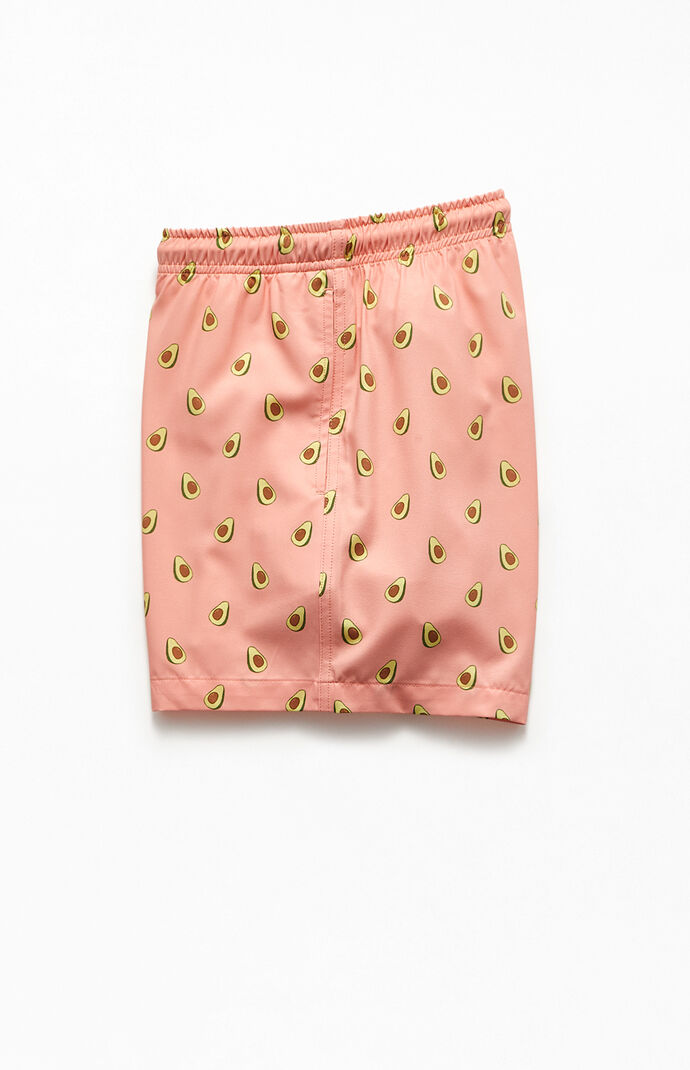 Pink Avocado 14" Swim Trunks