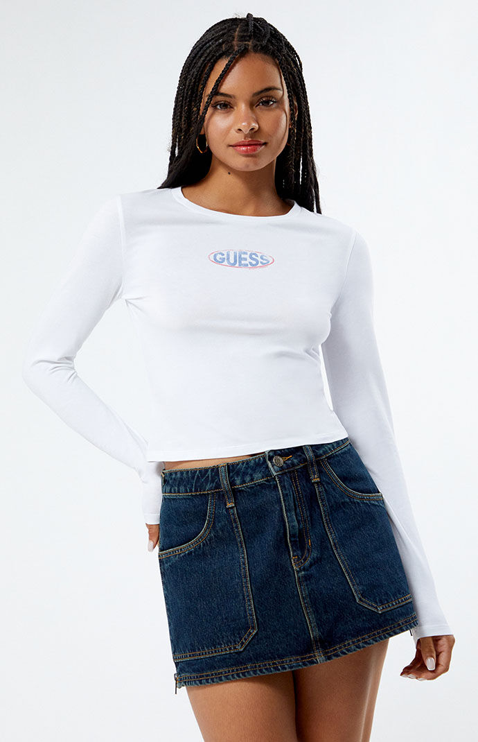 GUESS Originals Zipper Denim Mini Skirt | PacSun