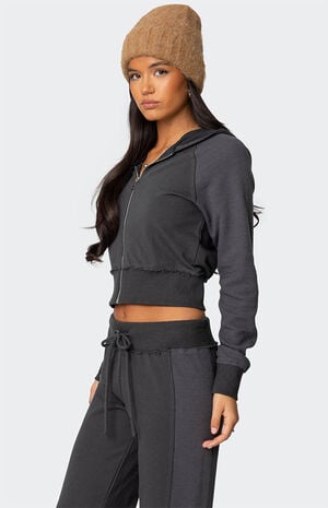 Chandler Waffle Hooded Cardigan image number 3