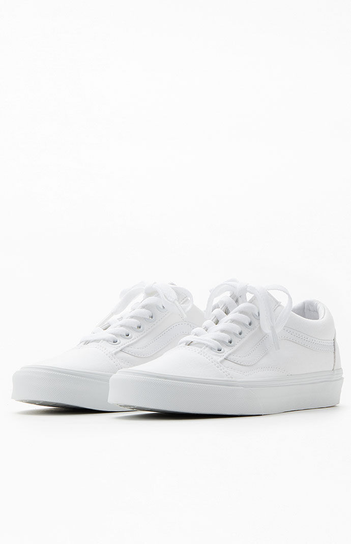 vans shoes all white