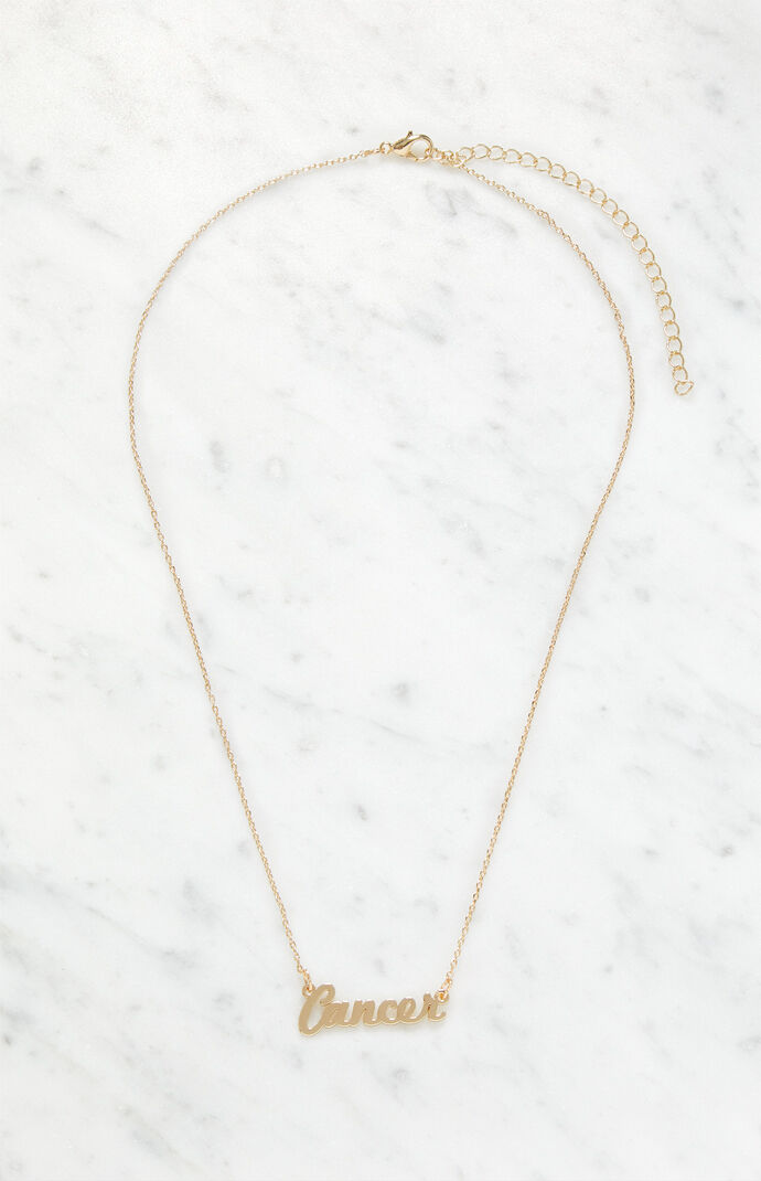 Cancer Script Sign Necklace
