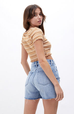 Distressed Girlfriend Denim Shorts image number 4