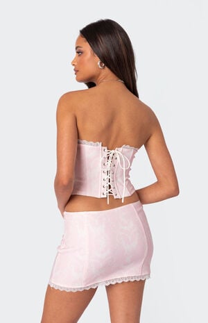 Silvie Printed Lace Up Corset image number 4