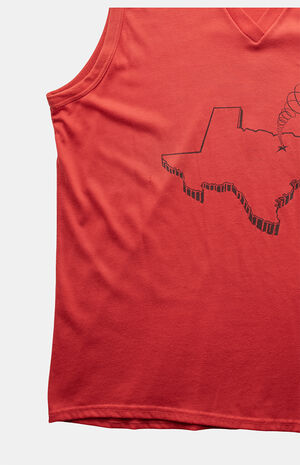 '90s Texas Baseball V-neck Graphic Tank Top image number 3