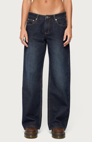 Raelynn Washed Low Rise Jeans image number 1
